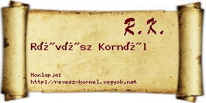 Révész Kornél névjegykártya
