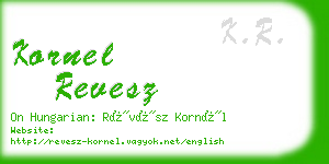 kornel revesz business card